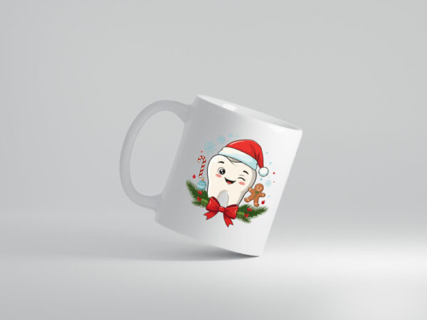 Weihnacht | Zahnarzt | Advent | Santa Zahn - Tasse Weiss - Kaffeetasse / Geschenk / Familie