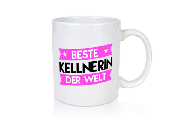 Beste Kellnerin | Beruf kellnern | Bedienung - Tasse Weiss - Kaffeetasse / Geschenk / Familie
