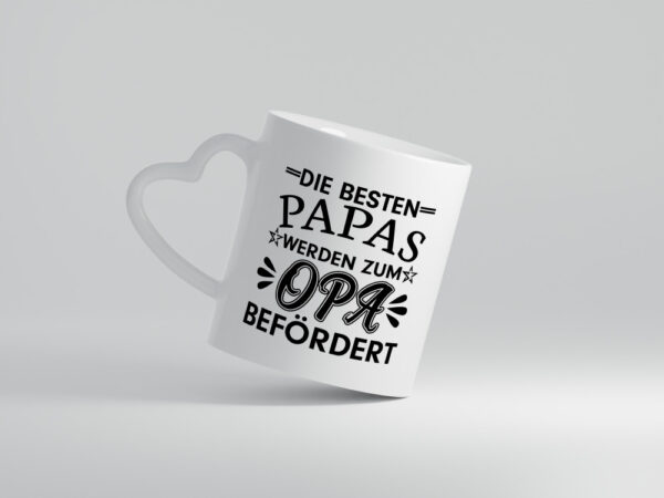 Beförderung zu Opa | Papa Tasse | Schwangerschaft - Herzhenkel Tasse - Kaffeetasse / Geschenk / Familie