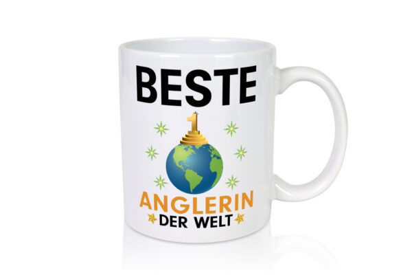 Welt Beste Anglerin | Angeln | Fischerin - Tasse Weiss - Kaffeetasse / Geschenk / Familie