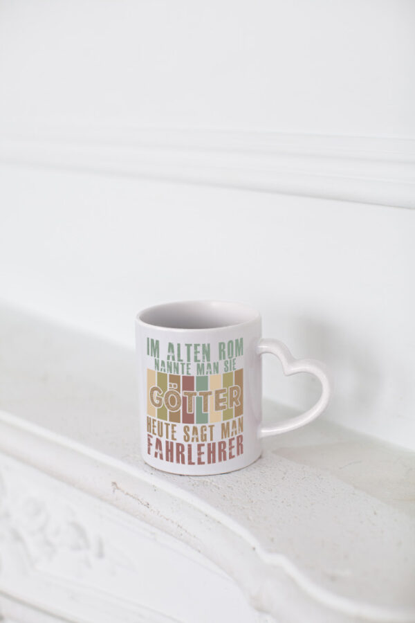 Heute sagt man: Fahrlehrer | Fahrschule - Herzhenkel Tasse - Kaffeetasse / Geschenk / Familie