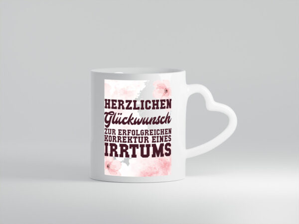 Scheidung Tasse | Herzlichen Glückwunsch | Humor - Herzhenkel Tasse - Kaffeetasse / Geschenk / Familie