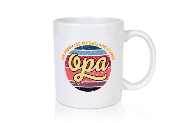 Die Legende Opa | Großvater | Spruch | Enkelkinder - Tasse Weiss - Kaffeetasse / Geschenk / Familie
