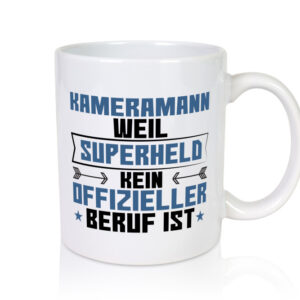 Superheld Kameramann | Kamera - Tasse Weiss - Kaffeetasse / Geschenk / Familie