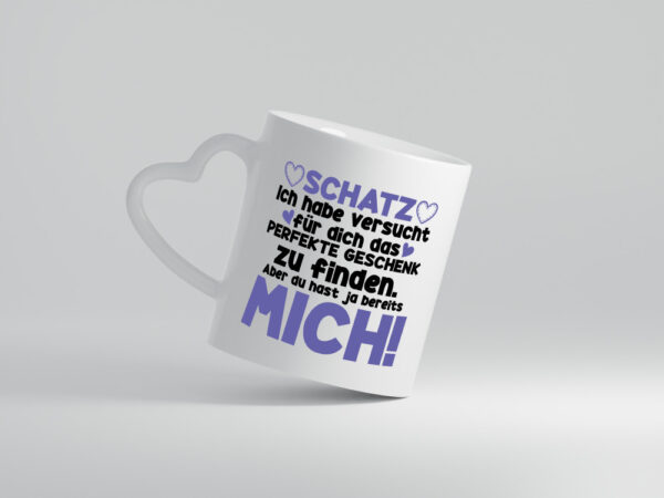 Schatz | Liebe | Valentinstag | Freund | Freundin | Herz - Herzhenkel Tasse - Kaffeetasse / Geschenk / Familie