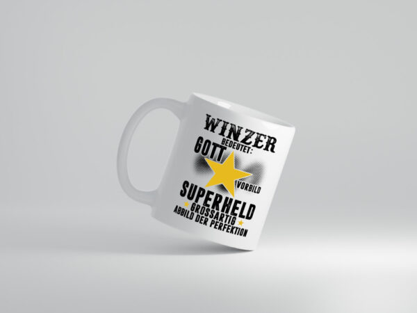 Bedeutung von Winzer | Weinbauer | Wein - Tasse Weiss - Kaffeetasse / Geschenk / Familie