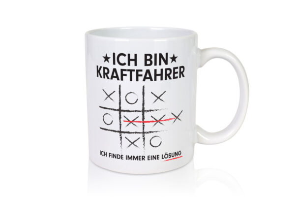 Löse Probleme: Kraftfahrer | Lastwagen | LKW Fahrer - Tasse Weiss - Kaffeetasse / Geschenk / Familie