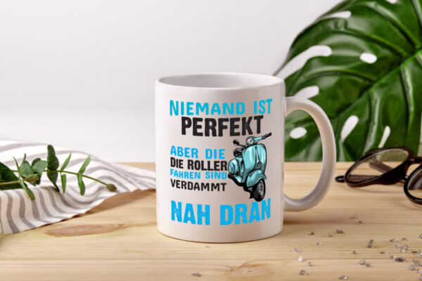 Rollerfahrer | Tasse Mofa | Moped | Roller | Spruch - Tasse Weiss - Kaffeetasse / Geschenk / Familie