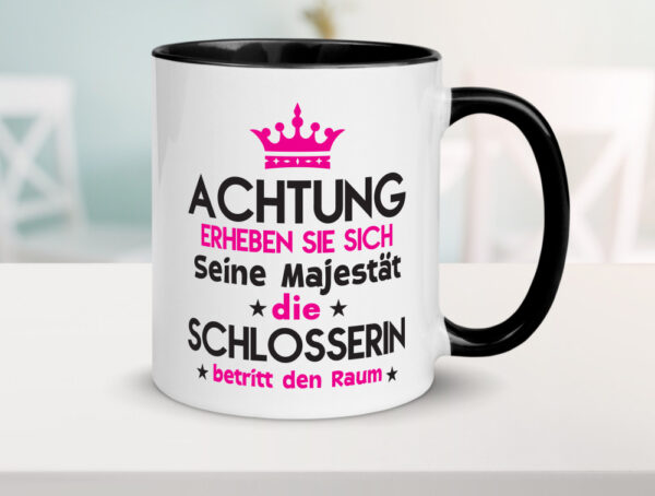 Seine Majestät Schlosserin | Schlosserei Farbige Tasse - Kaffeetasse / Geschenk / Familie