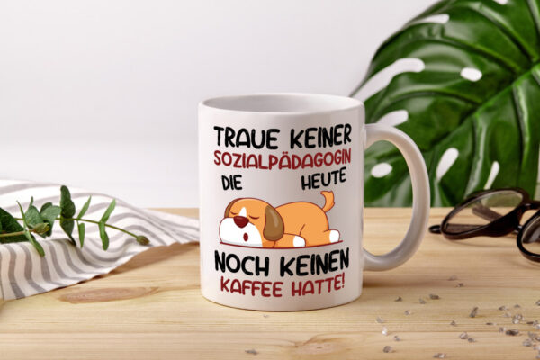 Traue keiner Sozialpädagogin | Humor | Pädagogin - Tasse Weiss - Kaffeetasse / Geschenk / Familie