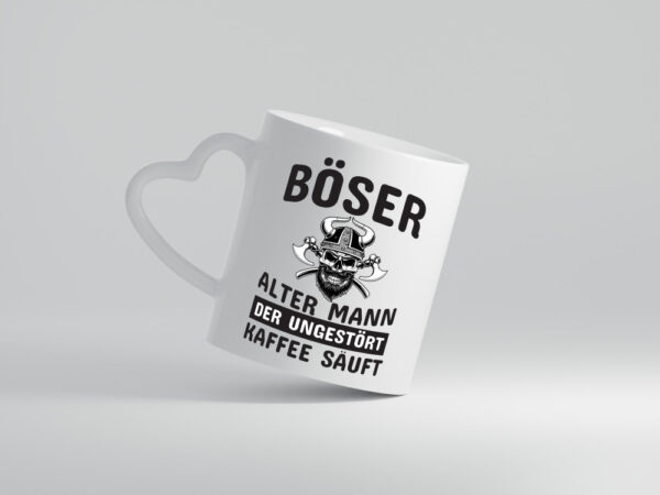 Böser alter Mann | Männer Humor | Kaffeetrinker Spruch - Herzhenkel Tasse - Kaffeetasse / Geschenk / Familie