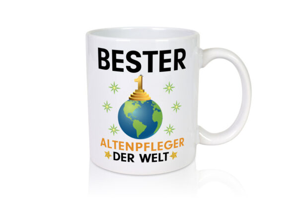 Welt Bester Altenpfleger | Pflegepersonal | Altenheim - Tasse Weiss - Kaffeetasse / Geschenk / Familie