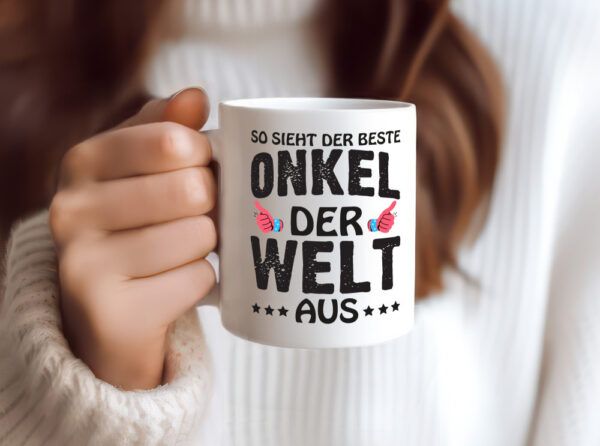Bester Onkel der Welt | Männer Tasse | Cooler Onkel - Tasse Weiss - Kaffeetasse / Geschenk / Familie