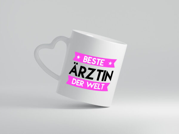 Beste Ärztin | Medizin | Doktorin | Fachärztin - Herzhenkel Tasse - Kaffeetasse / Geschenk / Familie