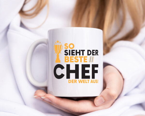 Der Weltbeste Chef | Führungskraft | Vorgesetzter - Tasse Weiss - Kaffeetasse / Geschenk / Familie
