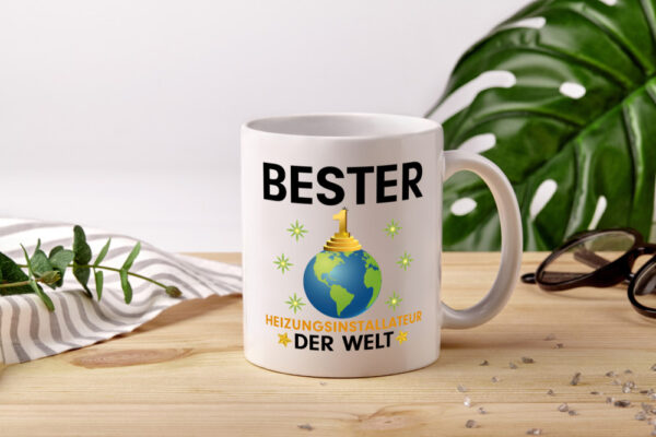 Welt Bester Heizungsinstallateur | Heizungsbauer - Tasse Weiss - Kaffeetasse / Geschenk / Familie