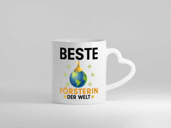 Welt Beste Försterin | Forst Arbeit - Herzhenkel Tasse - Kaffeetasse / Geschenk / Familie