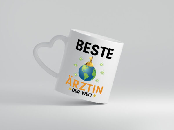 Welt Beste Ärztin | Medizin | Doktorin | Fachärztin - Herzhenkel Tasse - Kaffeetasse / Geschenk / Familie