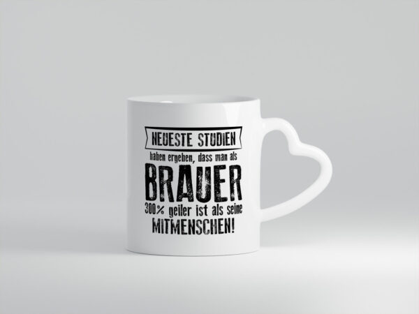 Neuste Studien: Brauer | Bier Brauer | Brauerei - Herzhenkel Tasse - Kaffeetasse / Geschenk / Familie