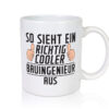 Richtig Cooler Bauingenieur | Ingenieur - Tasse Weiss - Kaffeetasse / Geschenk / Familie