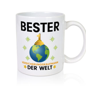 Welt Bester Versicherungskaufmann | Kaufmann - Tasse Weiss - Kaffeetasse / Geschenk / Familie