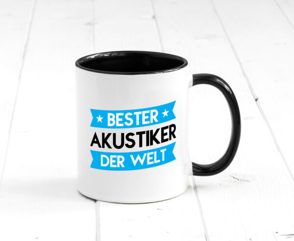 Bester Akustiker | Akustik | Hörgeräteakustik Farbige Tasse - Kaffeetasse / Geschenk / Familie