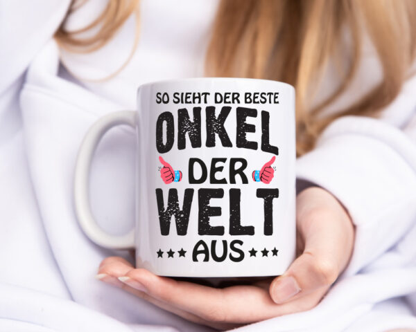 Bester Onkel der Welt | Männer Tasse | Cooler Onkel - Tasse Weiss - Kaffeetasse / Geschenk / Familie