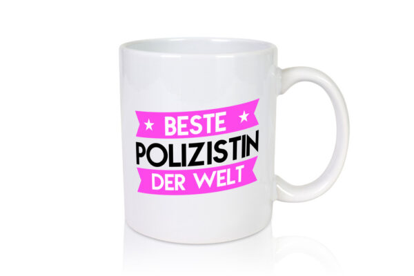 Beste Polizistin | Beruf Polizei - Tasse Weiss - Kaffeetasse / Geschenk / Familie