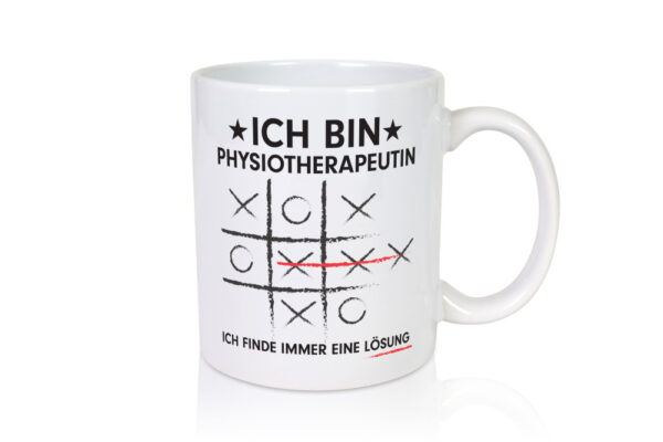 Löse Probleme: Physiotherapeutin - Tasse Weiss - Kaffeetasse / Geschenk / Familie