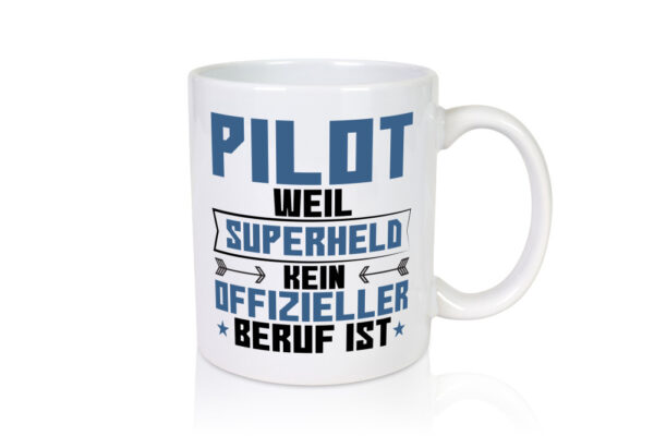 Superheldin Pilot | Flugzeug | Piloten - Tasse Weiss - Kaffeetasse / Geschenk / Familie