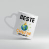 Welt Beste Chefin | Führungskraft | Vorgesetzte - Herzhenkel Tasse - Kaffeetasse / Geschenk / Familie