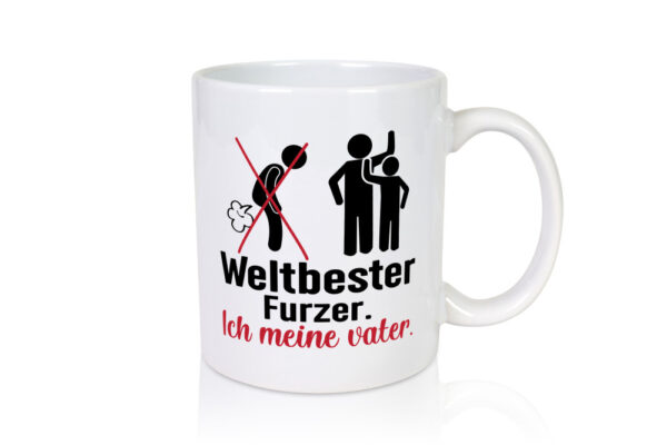 Weltbester Furzer | Bester Vater | Humor - Tasse Weiss - Kaffeetasse / Geschenk / Familie