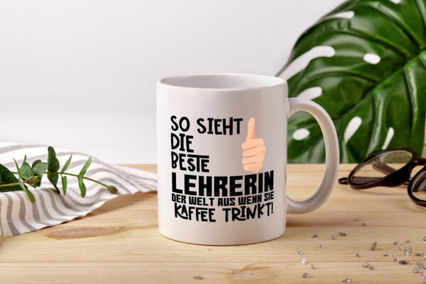 Beste Lehrerin | Lehrer Tasse | Schule Dankeschön - Tasse Weiss - Kaffeetasse / Geschenk / Familie