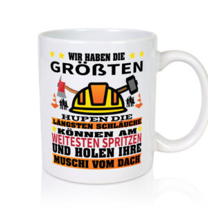 Wir haben die Größen Schläche | Feuerwehrmann | Feuerwehr - Tasse Weiss - Kaffeetasse / Geschenk / Familie