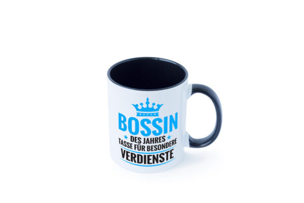 Besonderer Verdienst: Bossin | Führungskraft | Vorgesetzte Farbige Tasse - Kaffeetasse / Geschenk / Familie