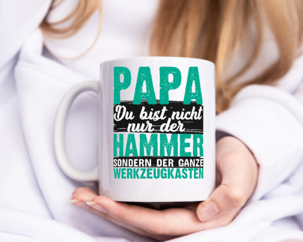 Papa ist der Hammer | Vatertag | Geburtstag | Kinder - Tasse Weiss - Kaffeetasse / Geschenk / Familie
