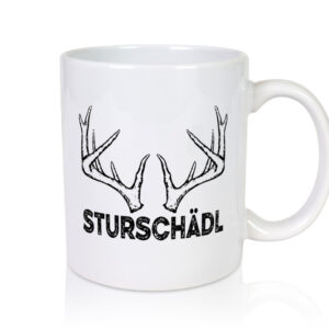 Sturschädl | Sturkopf Tasse | bayrisch | Dickkopf - Tasse Weiss - Kaffeetasse / Geschenk / Familie