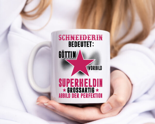 Bedeutung von Schneiderin | Beruf Schneiderei - Tasse Weiss - Kaffeetasse / Geschenk / Familie