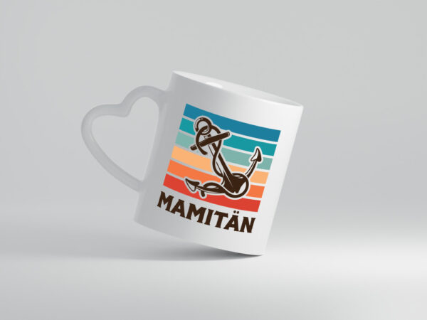 Mamitän | Schiff | Boot | Amker | Muttertag - Herzhenkel Tasse - Kaffeetasse / Geschenk / Familie