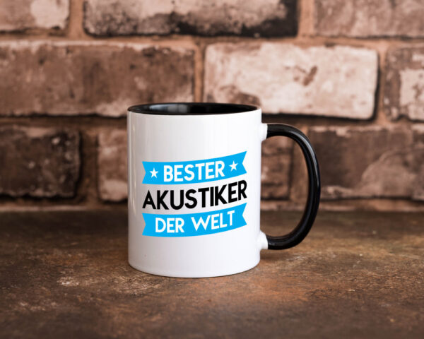 Bester Akustiker | Akustik | Hörgeräteakustik Farbige Tasse - Kaffeetasse / Geschenk / Familie