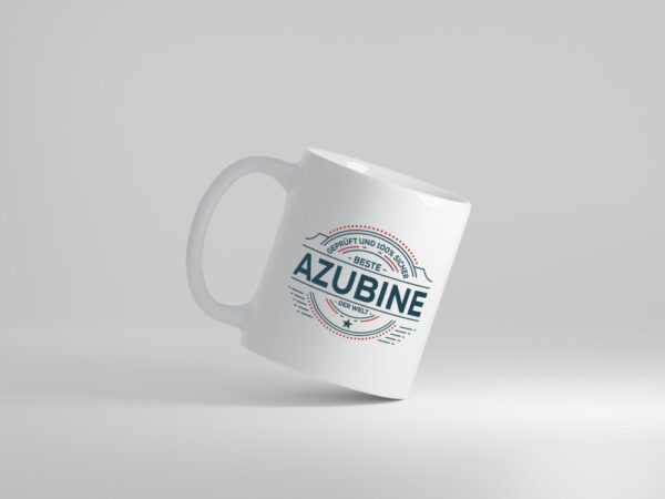 Geprüft und sicher: Azubine | Ausbildung | Lehre | Lehrling - Tasse Weiss - Kaffeetasse / Geschenk / Familie