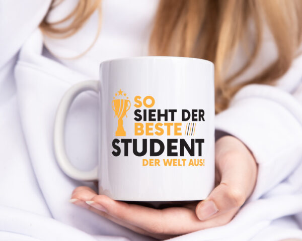 Der Weltbeste Student | Universität | Uni | Studium | - Tasse Weiss - Kaffeetasse / Geschenk / Familie