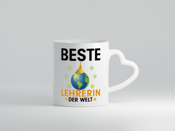 Welt Beste Lehrerin | Schule Beruf | Schüler - Herzhenkel Tasse - Kaffeetasse / Geschenk / Familie