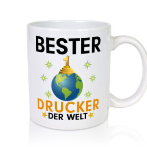 Welt Bester Drucker | Druckerei | Print Medien - Tasse Weiss - Kaffeetasse / Geschenk / Familie