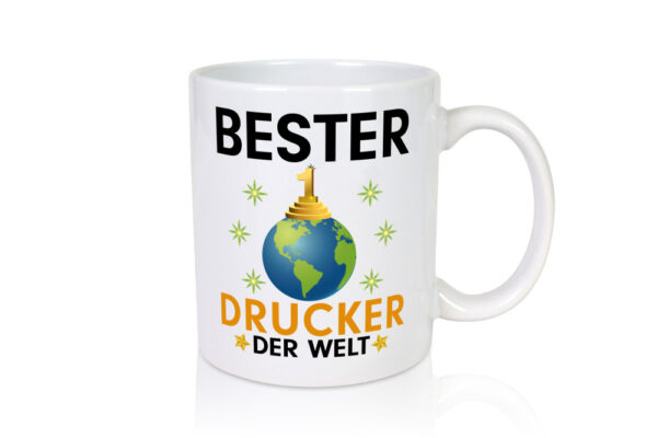 Welt Bester Drucker | Druckerei | Print Medien - Tasse Weiss - Kaffeetasse / Geschenk / Familie