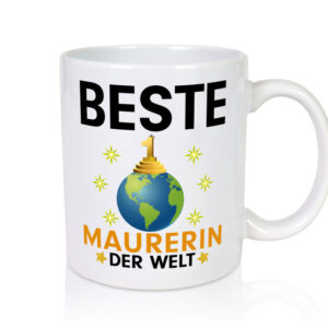 Welt Beste Maurerin - Tasse Weiss - Kaffeetasse / Geschenk / Familie