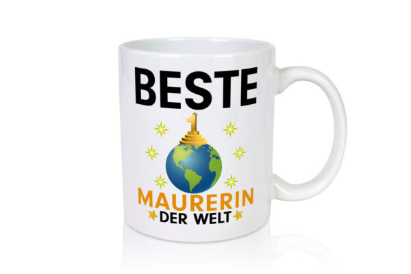 Welt Beste Maurerin - Tasse Weiss - Kaffeetasse / Geschenk / Familie