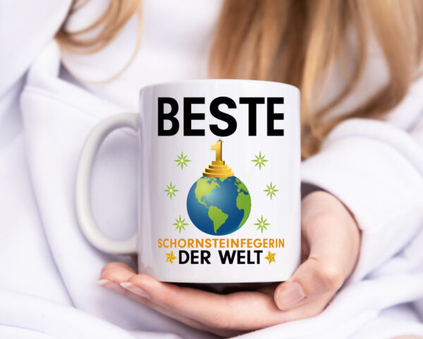 Welt Beste Schornsteinfegerin | Kaminkehrer | Handwerk - Tasse Weiss - Kaffeetasse / Geschenk / Familie