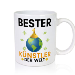 Welt Bester Künstler | Spruch lustig | Kunst - Tasse Weiss - Kaffeetasse / Geschenk / Familie