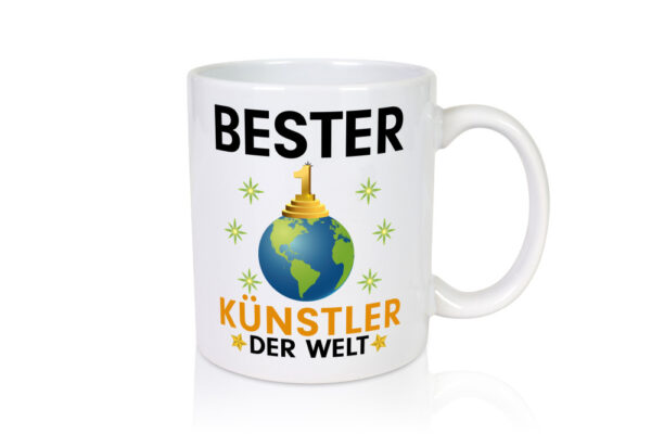 Welt Bester Künstler | Spruch lustig | Kunst - Tasse Weiss - Kaffeetasse / Geschenk / Familie